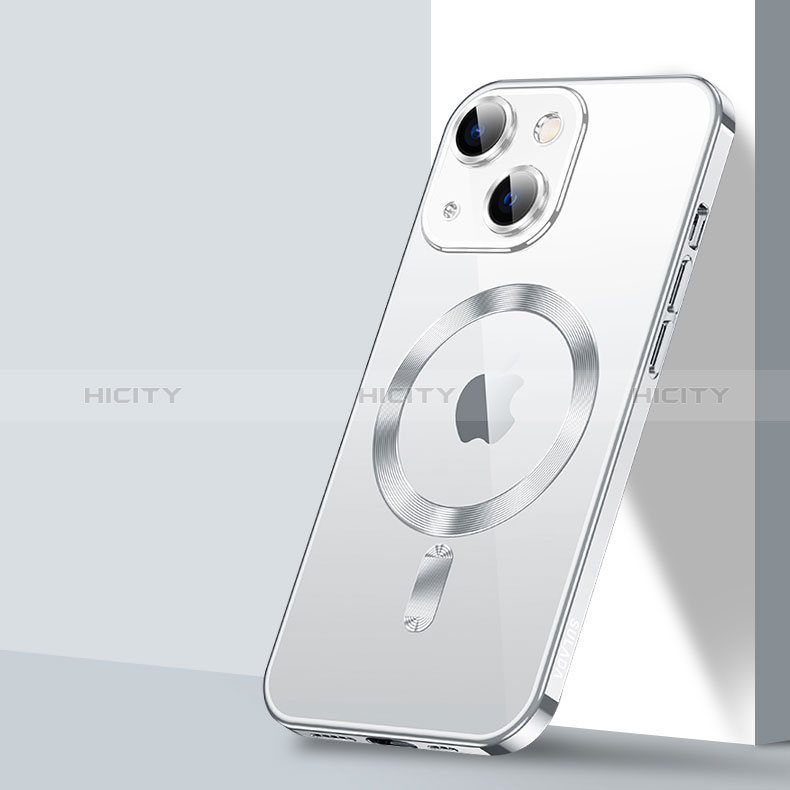 Custodia Silicone Trasparente Ultra Slim Morbida con Mag-Safe Magnetic LD2 per Apple iPhone 13