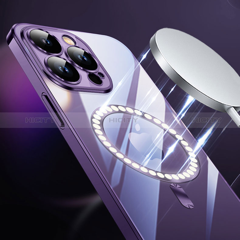 Custodia Silicone Trasparente Ultra Slim Morbida con Mag-Safe Magnetic LD2 per Apple iPhone 14 Pro Max