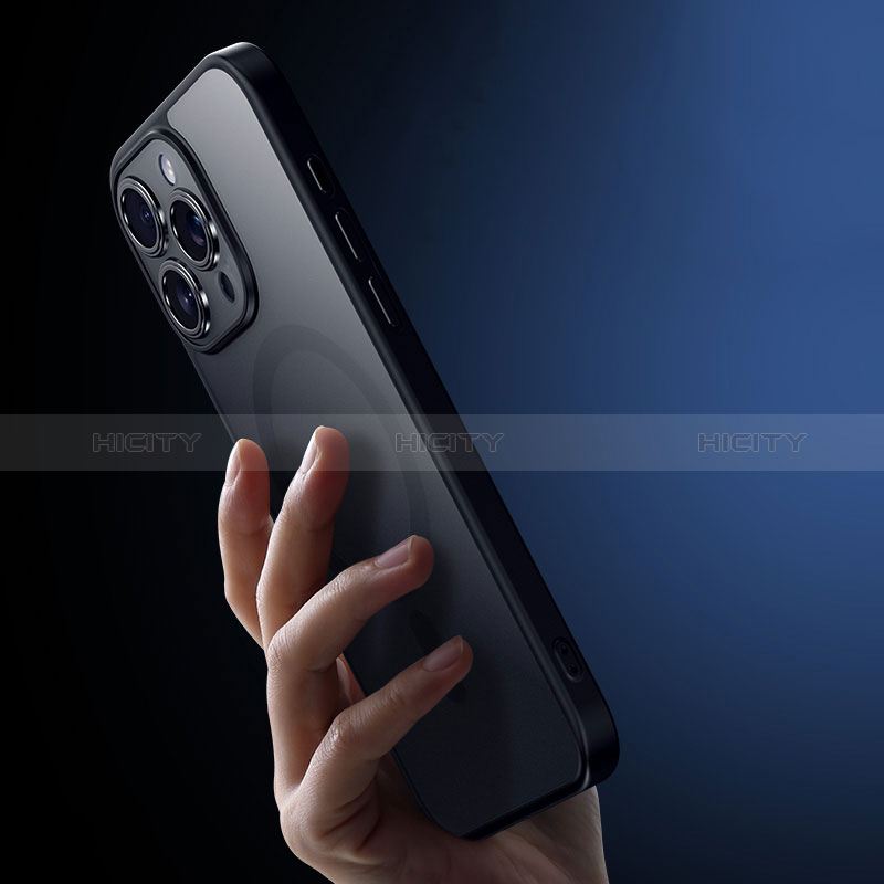 Custodia Silicone Trasparente Ultra Slim Morbida con Mag-Safe Magnetic LD4 per Apple iPhone 14 Pro Max