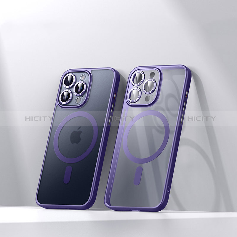 Custodia Silicone Trasparente Ultra Slim Morbida con Mag-Safe Magnetic LD4 per Apple iPhone 15 Pro