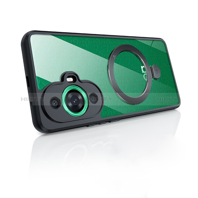 Custodia Silicone Trasparente Ultra Slim Morbida con Mag-Safe Magnetic P01 per Huawei Nova 11 Pro Nero