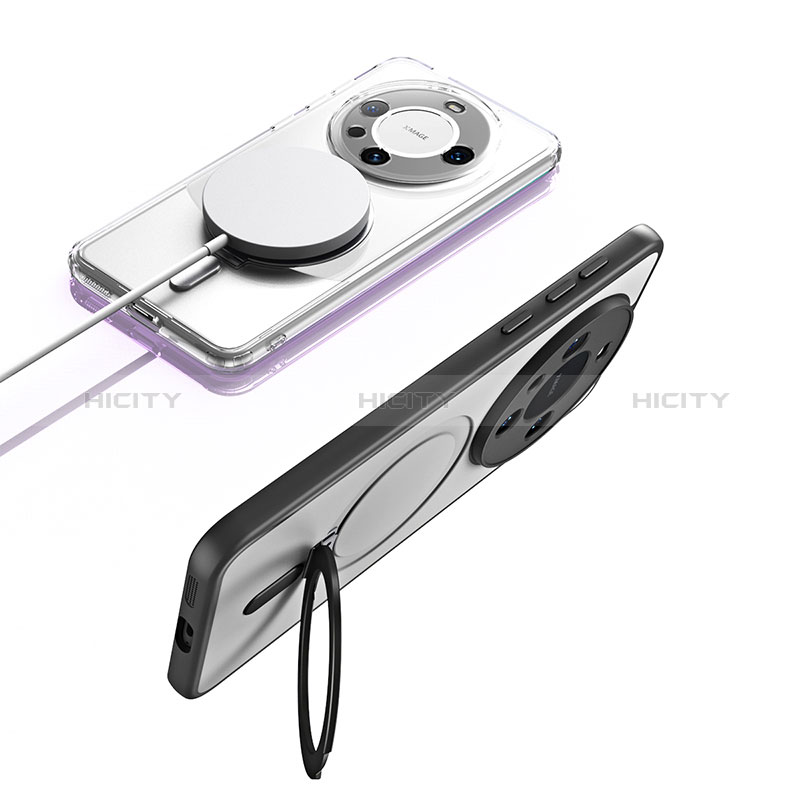 Custodia Silicone Trasparente Ultra Slim Morbida con Mag-Safe Magnetic P02 per Huawei Mate 60 Pro+ Plus
