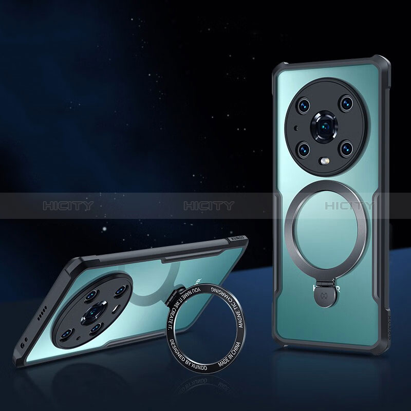 Custodia Silicone Trasparente Ultra Slim Morbida con Mag-Safe Magnetic per Huawei Honor Magic4 Pro 5G Nero