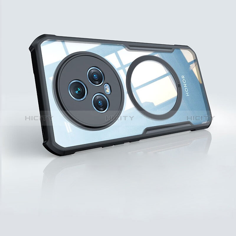 Custodia Silicone Trasparente Ultra Slim Morbida con Mag-Safe Magnetic per Huawei Honor Magic5 5G Nero