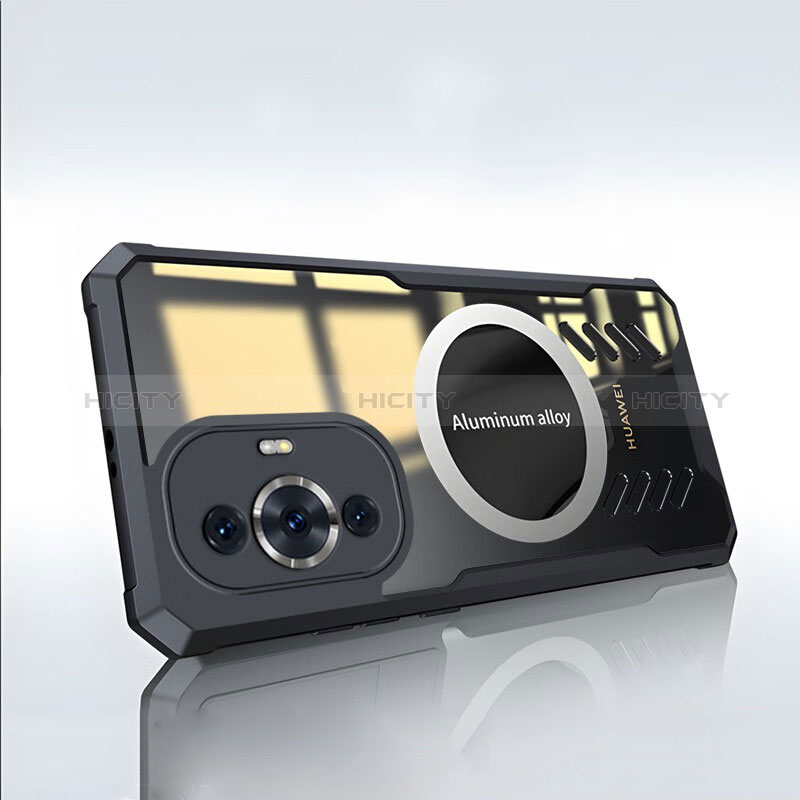 Custodia Silicone Trasparente Ultra Slim Morbida con Mag-Safe Magnetic per Huawei Nova 11 Pro Blu