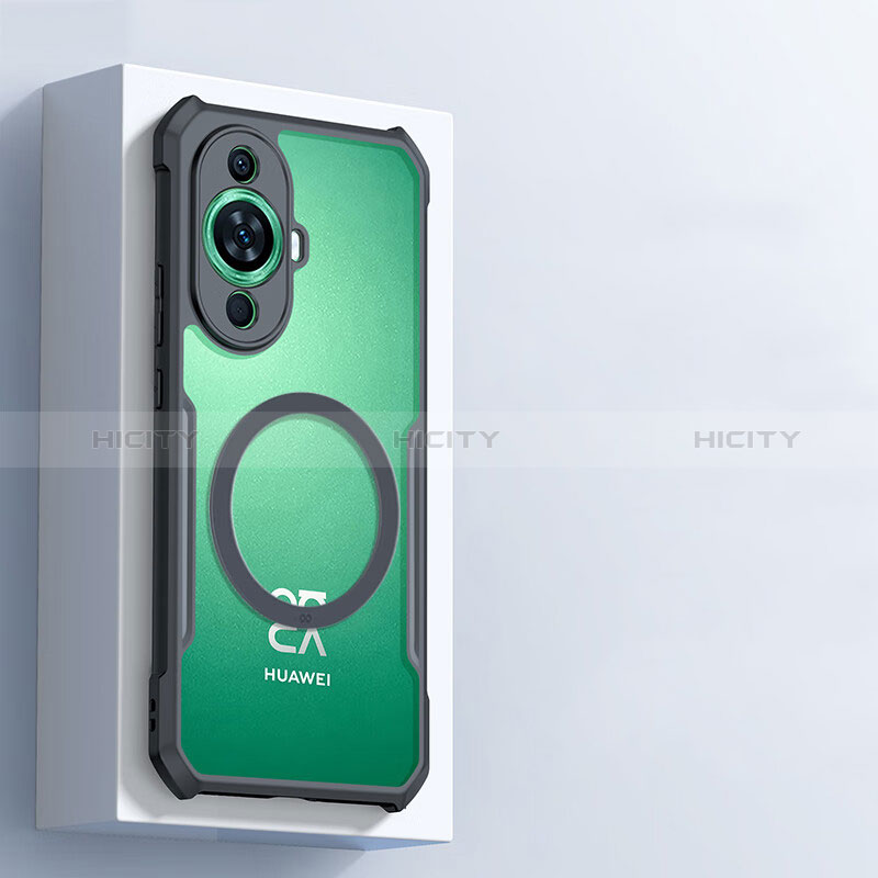 Custodia Silicone Trasparente Ultra Slim Morbida con Mag-Safe Magnetic per Huawei Nova 11 Pro Nero