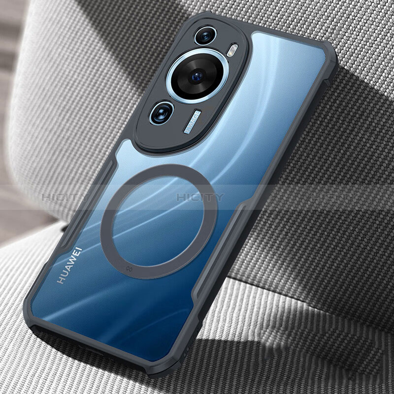 Custodia Silicone Trasparente Ultra Slim Morbida con Mag-Safe Magnetic per Huawei P60 Art Nero