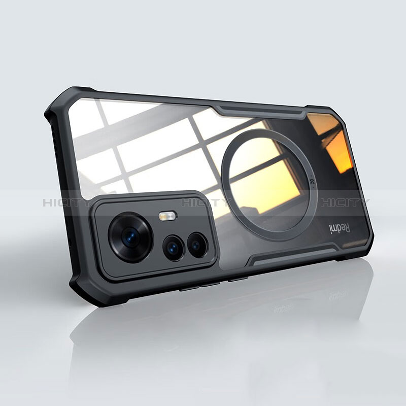 Custodia Silicone Trasparente Ultra Slim Morbida con Mag-Safe Magnetic per Xiaomi Mi 12T Pro 5G Nero