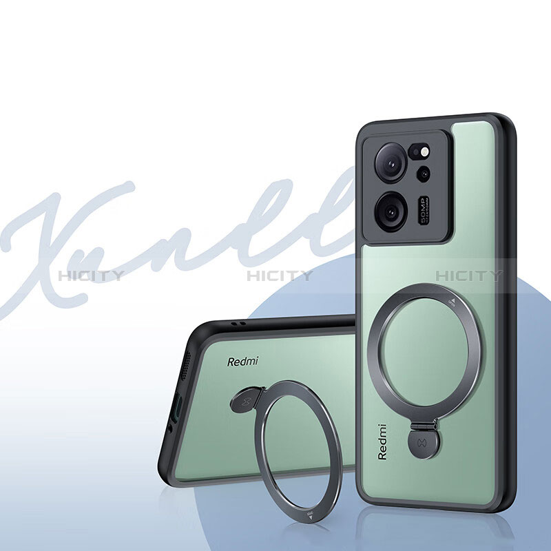 Custodia Silicone Trasparente Ultra Slim Morbida con Mag-Safe Magnetic per Xiaomi Mi 13T 5G Nero