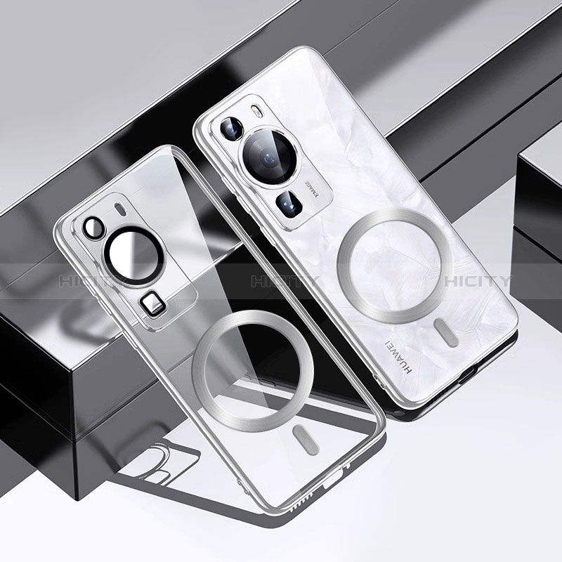 Custodia Silicone Trasparente Ultra Slim Morbida con Mag-Safe Magnetic S01 per Huawei P60