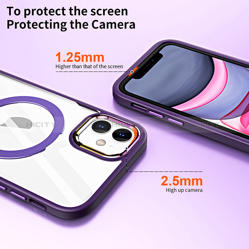 Custodia Silicone Trasparente Ultra Slim Morbida con Mag-Safe Magnetic SD1 per Apple iPhone 11