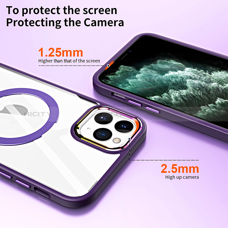 Custodia Silicone Trasparente Ultra Slim Morbida con Mag-Safe Magnetic SD1 per Apple iPhone 11 Pro