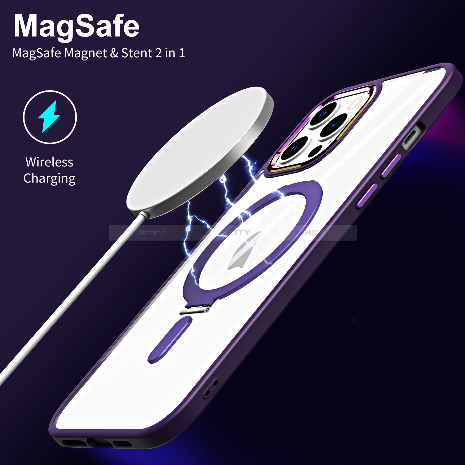 Custodia Silicone Trasparente Ultra Slim Morbida con Mag-Safe Magnetic SD1 per Apple iPhone 12 Pro Max