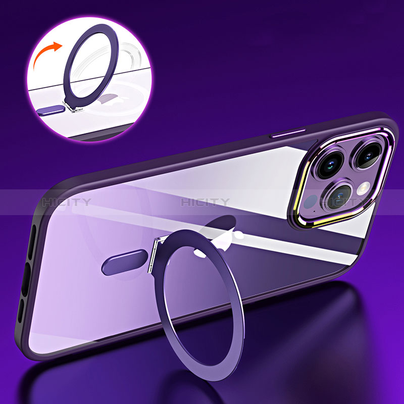 Custodia Silicone Trasparente Ultra Slim Morbida con Mag-Safe Magnetic SD1 per Apple iPhone 14 Pro