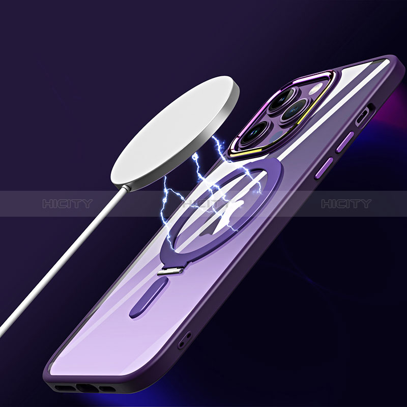 Custodia Silicone Trasparente Ultra Slim Morbida con Mag-Safe Magnetic SD1 per Apple iPhone 15 Pro