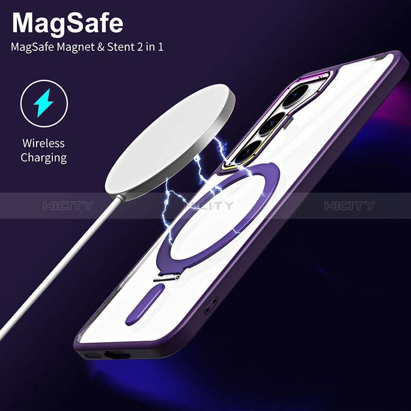 Custodia Silicone Trasparente Ultra Slim Morbida con Mag-Safe Magnetic SD1 per Samsung Galaxy S21 Plus 5G