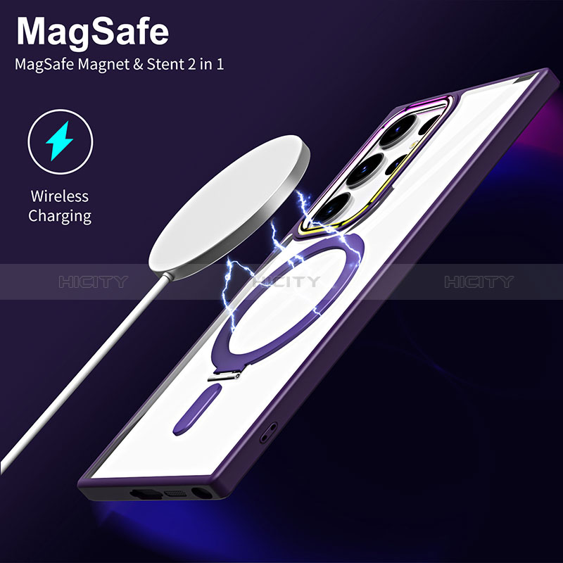 Custodia Silicone Trasparente Ultra Slim Morbida con Mag-Safe Magnetic SD1 per Samsung Galaxy S22 Ultra 5G