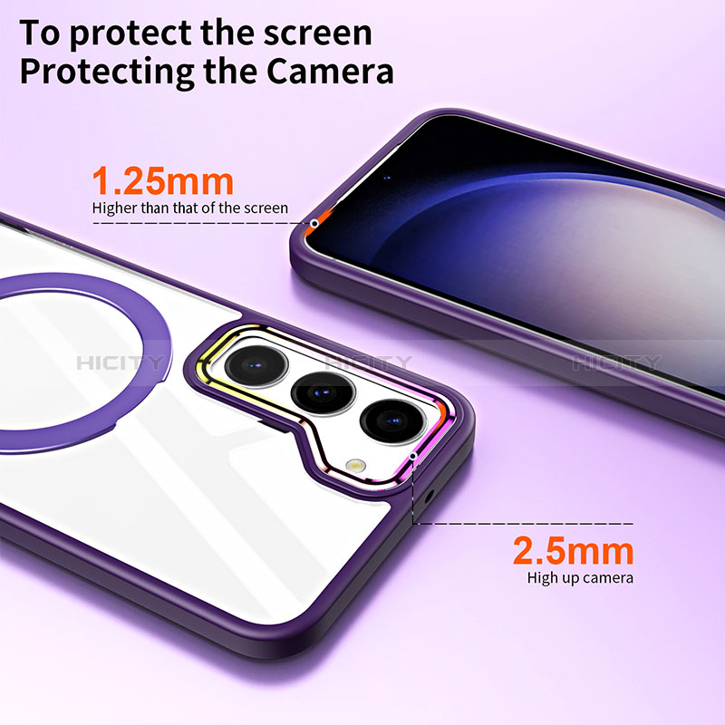Custodia Silicone Trasparente Ultra Slim Morbida con Mag-Safe Magnetic SD1 per Samsung Galaxy S23 Plus 5G