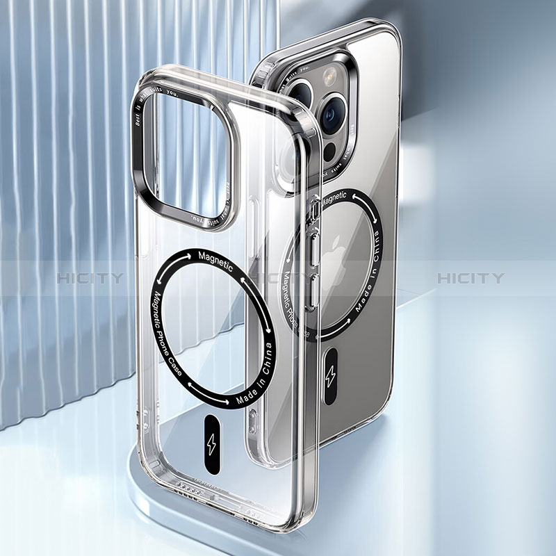 Custodia Silicone Trasparente Ultra Slim Morbida con Mag-Safe Magnetic TB1 per Apple iPhone 13
