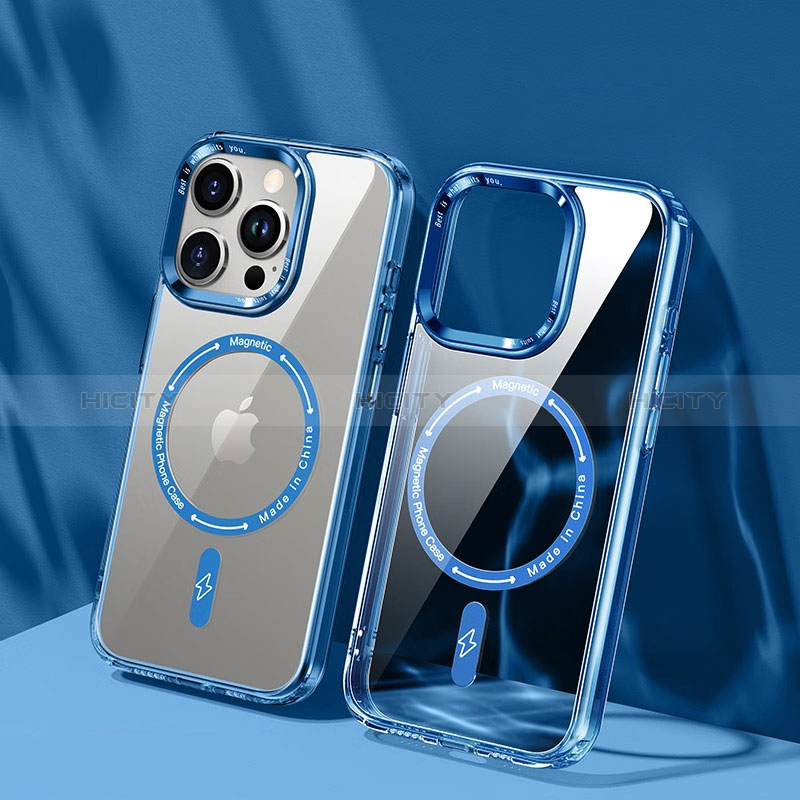 Custodia Silicone Trasparente Ultra Slim Morbida con Mag-Safe Magnetic TB1 per Apple iPhone 15 Pro Max