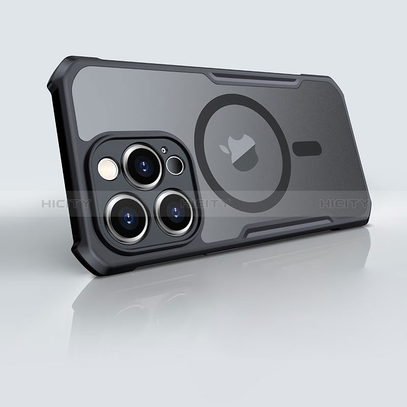 Custodia Silicone Trasparente Ultra Slim Morbida con Mag-Safe Magnetic XD6 per Apple iPhone 13 Pro Nero