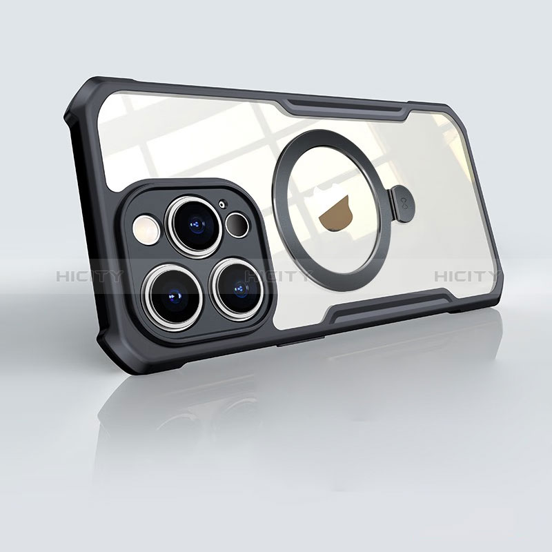 Custodia Silicone Trasparente Ultra Slim Morbida con Mag-Safe Magnetic XD7 per Apple iPhone 13 Pro Max Nero