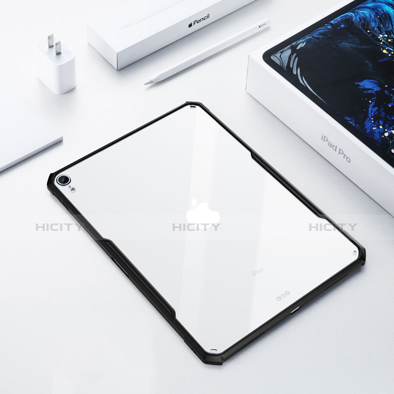 Custodia Silicone Trasparente Ultra Slim Morbida per Apple iPad Pro 11 (2018) Nero