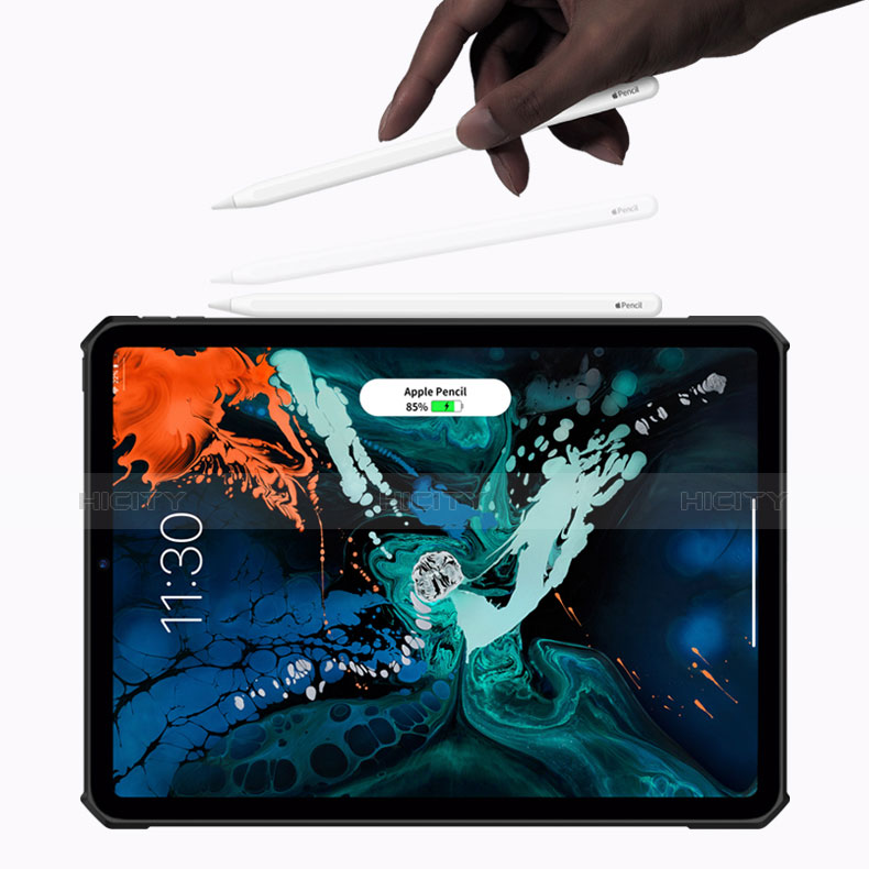 Custodia Silicone Trasparente Ultra Slim Morbida per Apple iPad Pro 12.9 (2018) Nero