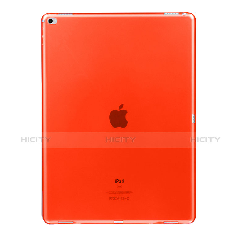 Custodia Silicone Trasparente Ultra Slim Morbida per Apple iPad Pro 12.9 Rosso