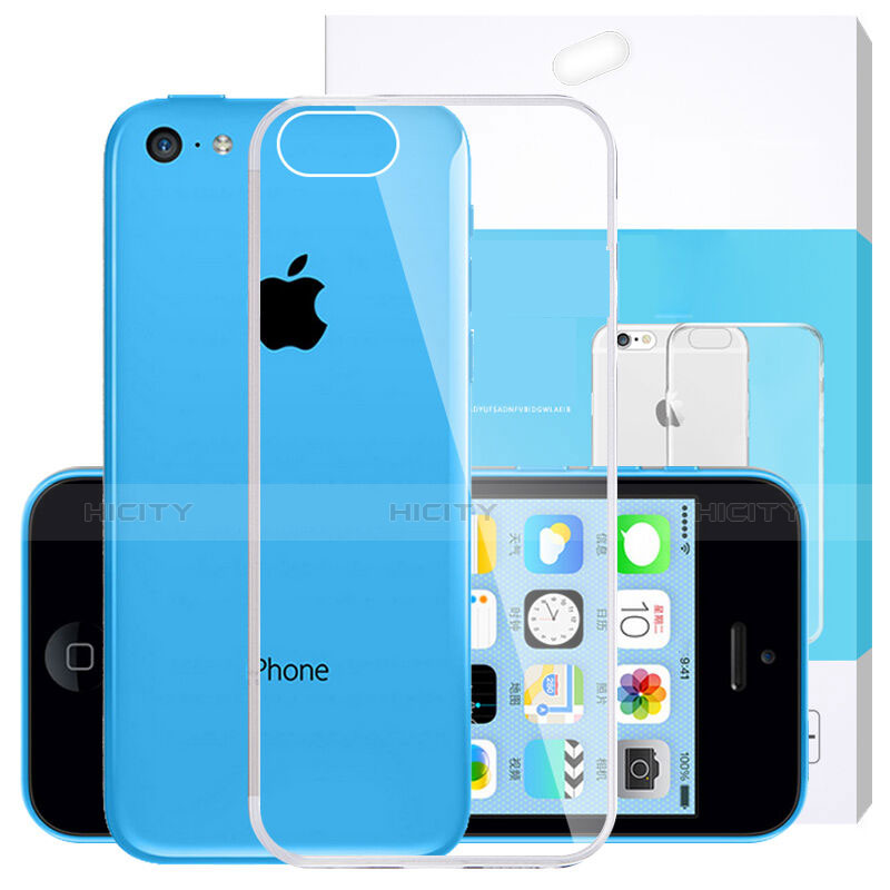 Custodia Silicone Trasparente Ultra Slim Morbida per Apple iPhone 5C Chiaro