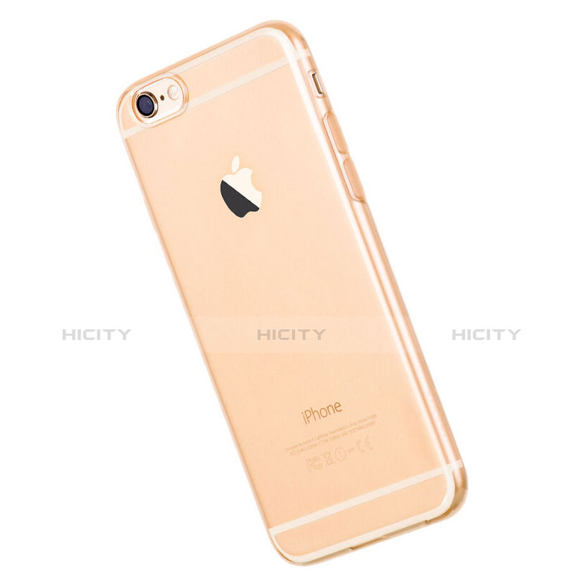 Custodia Silicone Trasparente Ultra Slim Morbida per Apple iPhone 6S Oro