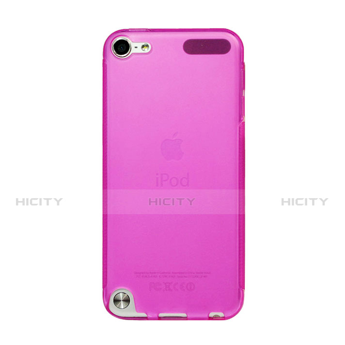 Custodia Silicone Trasparente Ultra Slim Morbida per Apple iPod Touch 5 Rosa Caldo