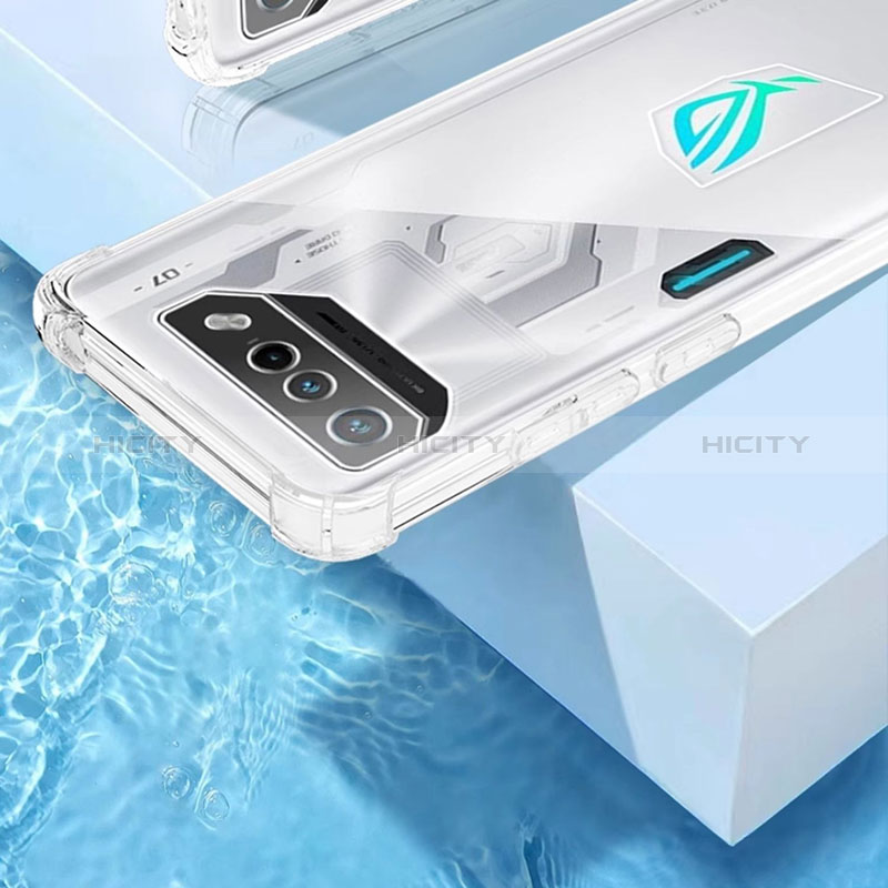 Custodia Silicone Trasparente Ultra Slim Morbida per Asus ROG Phone 7 Chiaro