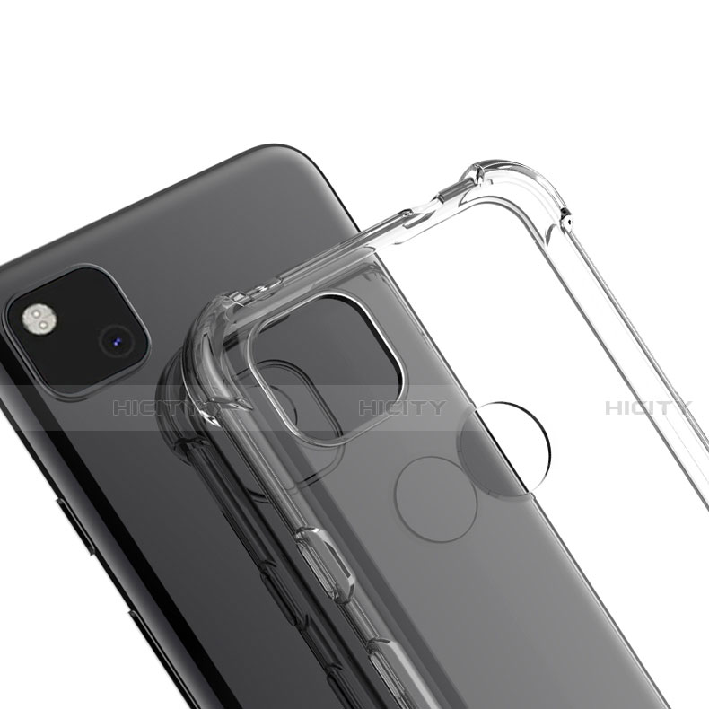 Custodia Silicone Trasparente Ultra Slim Morbida per Google Pixel 4a Chiaro