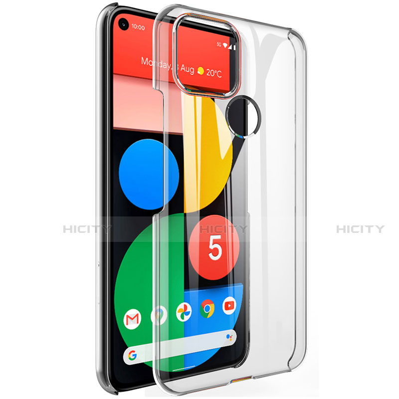 Custodia Silicone Trasparente Ultra Slim Morbida per Google Pixel 5 Chiaro