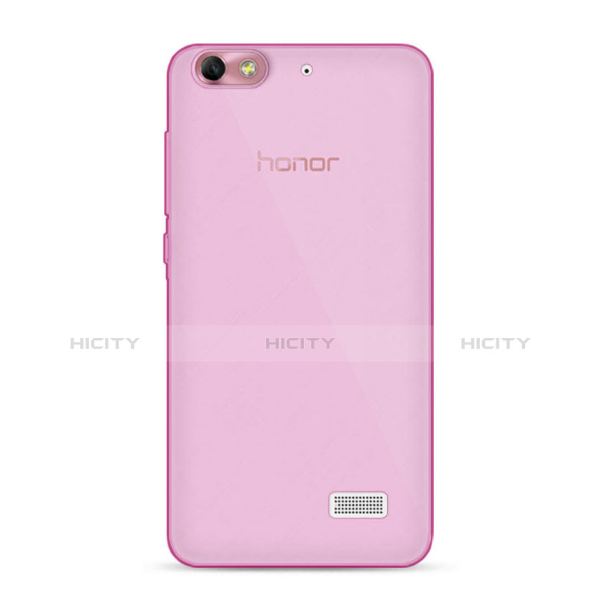 Custodia Silicone Trasparente Ultra Slim Morbida per Huawei G Play Mini Rosa