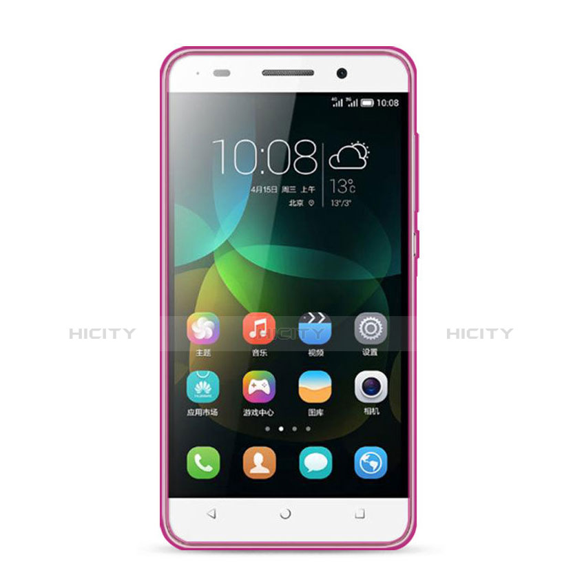 Custodia Silicone Trasparente Ultra Slim Morbida per Huawei Honor 4C Rosa