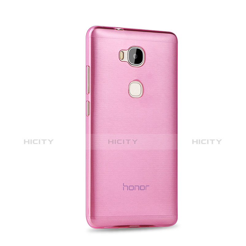 Custodia Silicone Trasparente Ultra Slim Morbida per Huawei Honor 5X Rosa