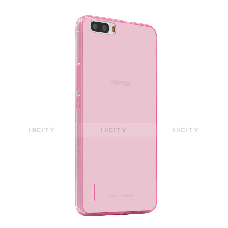 Custodia Silicone Trasparente Ultra Slim Morbida per Huawei Honor 6 Plus Rosa