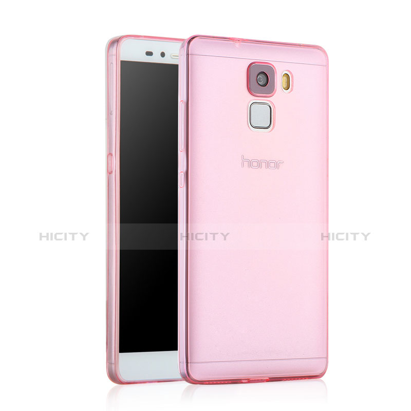 Custodia Silicone Trasparente Ultra Slim Morbida per Huawei Honor 7 Rosa