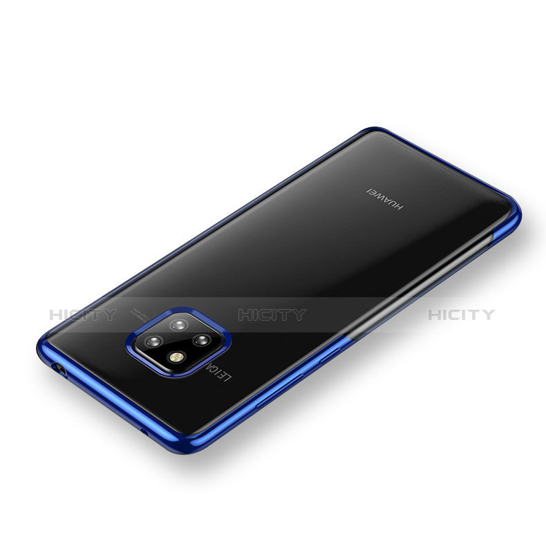 Custodia Silicone Trasparente Ultra Slim Morbida per Huawei Mate 20 Pro Blu