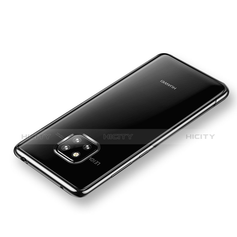 Custodia Silicone Trasparente Ultra Slim Morbida per Huawei Mate 20 Pro Nero