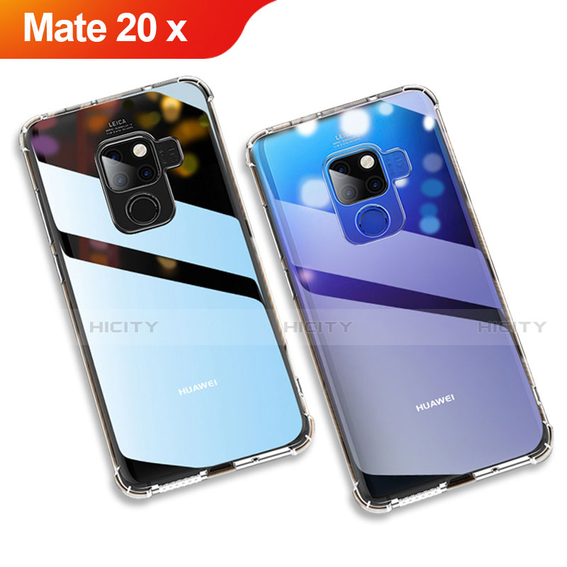 Custodia Silicone Trasparente Ultra Slim Morbida per Huawei Mate 20 X 5G Chiaro