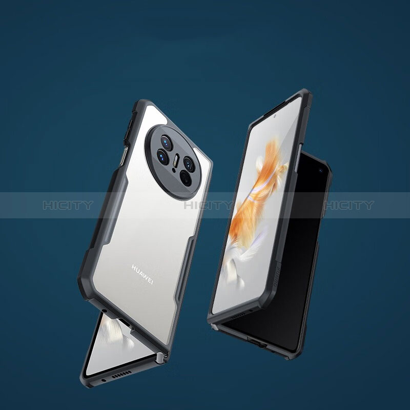Custodia Silicone Trasparente Ultra Slim Morbida per Huawei Mate X3 Nero