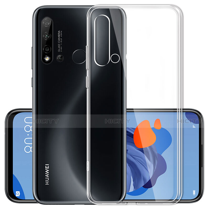 Custodia Silicone Trasparente Ultra Slim Morbida per Huawei P20 Lite (2019) Chiaro