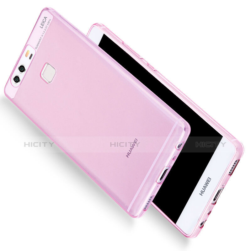 Custodia Silicone Trasparente Ultra Slim Morbida per Huawei P9 Rosa