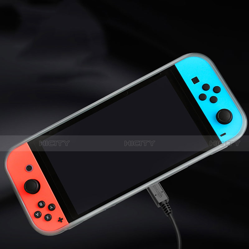 Custodia Silicone Trasparente Ultra Slim Morbida per Nintendo Switch Grigio