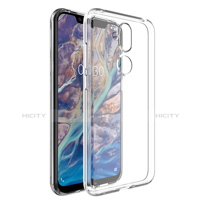 Custodia Silicone Trasparente Ultra Slim Morbida per Nokia 7.1 Plus Chiaro