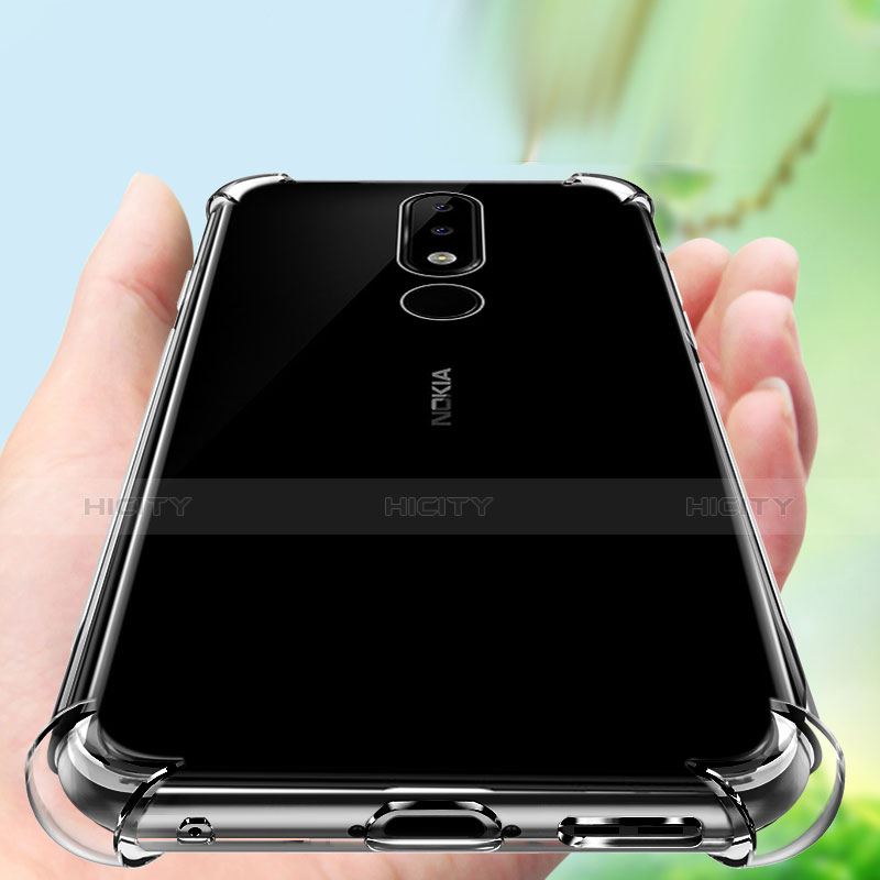 Custodia Silicone Trasparente Ultra Slim Morbida per Nokia X5 Chiaro