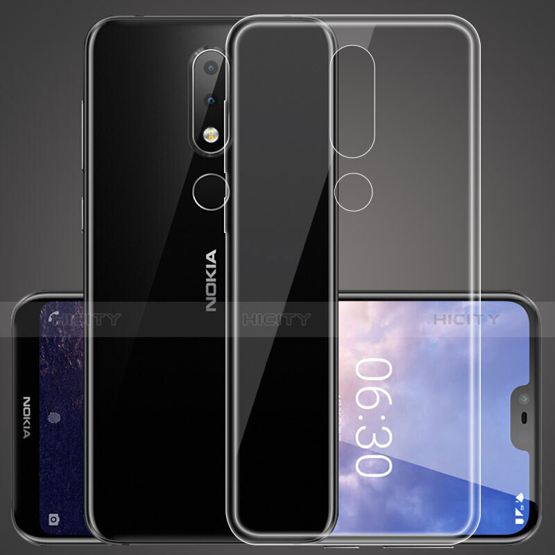 Custodia Silicone Trasparente Ultra Slim Morbida per Nokia X6 Chiaro